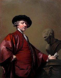 Self portrait of Joshua Reynolds, by Henry Bone. Free illustration for personal and commercial use.