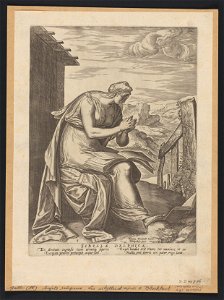 Sibylla Delphica 1575 print by Anthonie Blocklandt van Montfoort, S.I 40776, Prints Department, Royal Library of Belgium