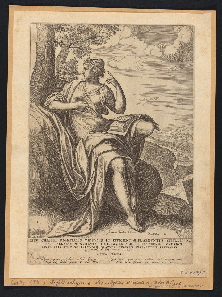 Sibylla Persica 1575 print by Anthonie Blocklandt van Montfoort, S.I 40775, Prints Department, Royal Library of Belgium