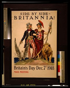 Side by side - Britannia! Britain's Day Dec. 7th 1918 - James Montgomery Flagg 1918 ; American Lithographic Co. N.Y. LCCN2002712329. Free illustration for personal and commercial use.