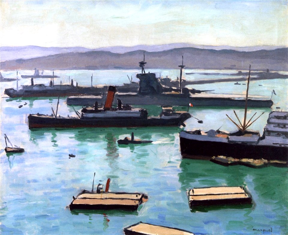 Ships in the Port Albert Marquet (1922)