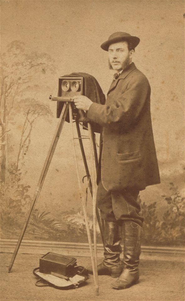 Self-portrait by John Carbutt, c. 1865, albumen silver print, from the National Portrait Gallery - NPG-NPG 2007 44Carbutt-000001