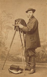 Self-portrait by John Carbutt, c. 1865, albumen silver print, from the National Portrait Gallery - NPG-NPG 2007 44Carbutt-000001