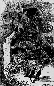 Sibylle en sa demeure - Tiers Livre de Rabelais illustré par Albert Robida, chap. XVIII
