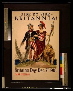 Side by side - Britannia! Britain's Day Dec. 7th 1918 - James Montgomery Flagg 1918 ; American Lithographic Co. N.Y. LCCN2002712329. Free illustration for personal and commercial use.