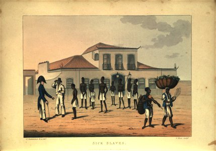 Sick slaves (1), da Coleção Brasiliana Iconográfica. Free illustration for personal and commercial use.