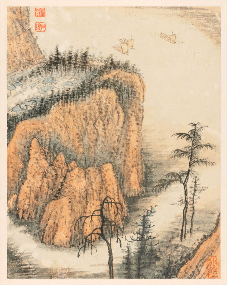 Shitao - Reminiscences of Qinhuai River - 1966.31.4 - Cleveland Museum of Art