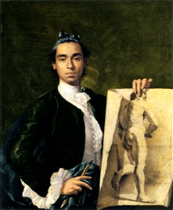 Self-portrait Holding an Academic Study by Luis Meléndez
