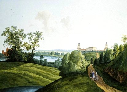 Semyon Fyodorovich Shchedrin - Landscape with a Farm in the Park in Tsarskoye Selo - WGA21176