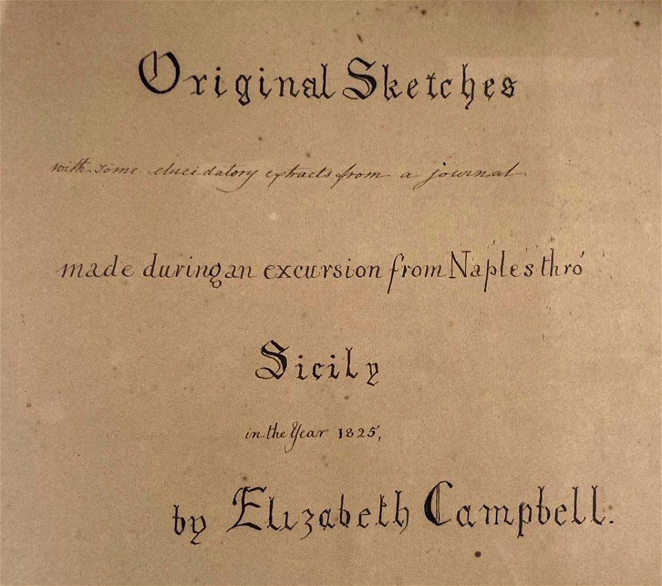 Sicily in the Year 1825 - Elizabeth Campbell - 00