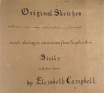 Sicily in the Year 1825 - Elizabeth Campbell - 00