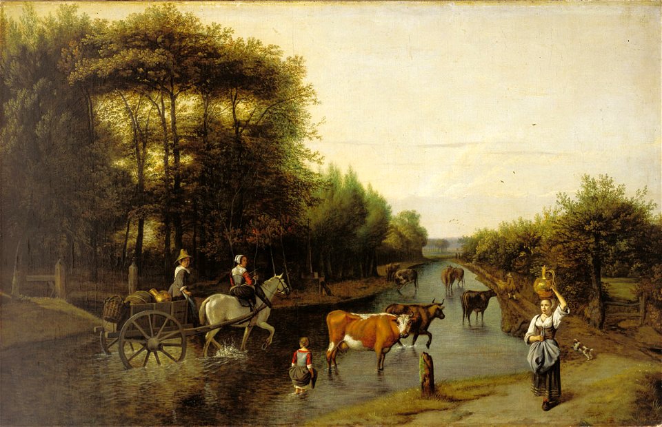 Jan Siberechts - Milkmaid and Vegetable Seller