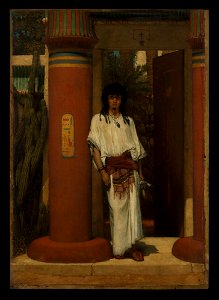 Sir Lawrence Alma-Tadema - An Egyptian in a Doorway - 2017.202.1 - Metropolitan Museum of Art. Free illustration for personal and commercial use.