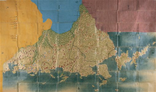 Shōhō Kuniezu - Suō Province (Yamaguchi Prefectural Archives)
