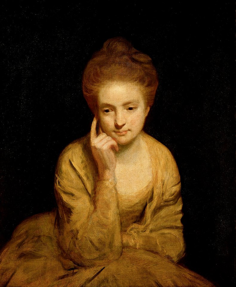 Sir Joshua Reynolds, , Kunsthistorisches Museum Wien, Gemäldegalerie - Bildnisstudie einer jungen Dame - GG 6264 - Kunsthistorisches Museum