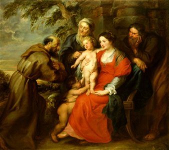 Sir Peter Paul Rubens (Siegen 1577 - Antwerp 1640) - The Holy Family with Saint Francis - RCIN 407674 - Royal Collection