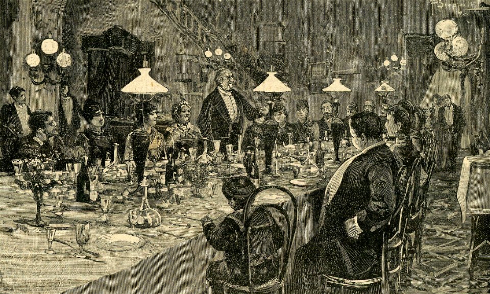 Sir W. Gladstone alla tavola rotonda dell’Hotel dei Cappuccini in Amalfi
