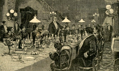 Sir W. Gladstone alla tavola rotonda dell’Hotel dei Cappuccini in Amalfi