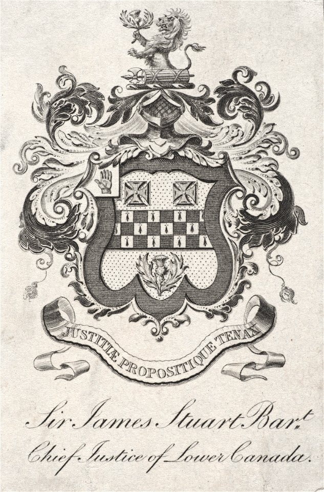 Sir James Stuart, 1st Baronet of Oxford bookplate