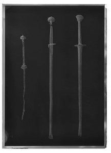 Skaft till ryttarhammare, Tyskland ca 1500-1625, jordfynd - Livrustkammaren - 68946-negative
