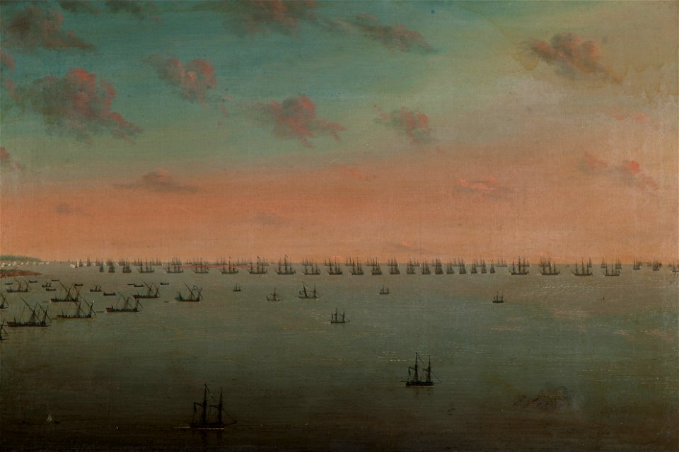 Sjöstrid-Slaget vid Uransarii och Kackis kapell 1790 - Sjöhistoriska museet - O 03920
