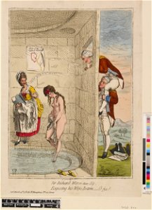 Sir Richard worse-than-sly, exposing his wifes bottom; -o fye! (BM 1851,0901.63)