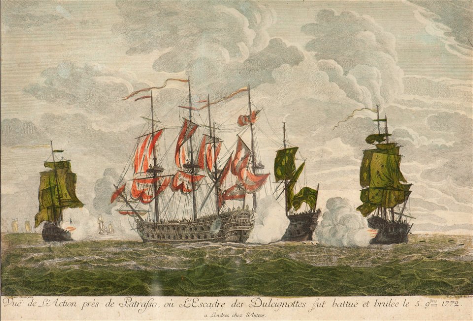 Sjöstrid-Engelska och franska örlogsmän 1772 - Sjöhistoriska museet - S 1313
