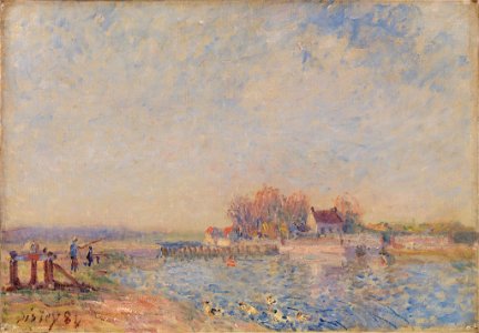 Alfred Sisley - Saint Mammès–Loing Canal (Saint Mammès–Canal du Loing) - BF224 - Barnes Foundation