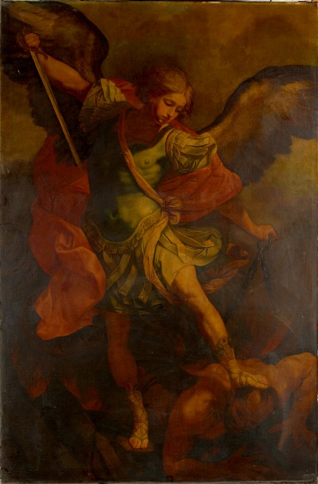 Sir Joshua Reynolds (1723-92) - Saint Michael the Archangel Slaying the Dragon - RCIN 405712 - Royal Collection