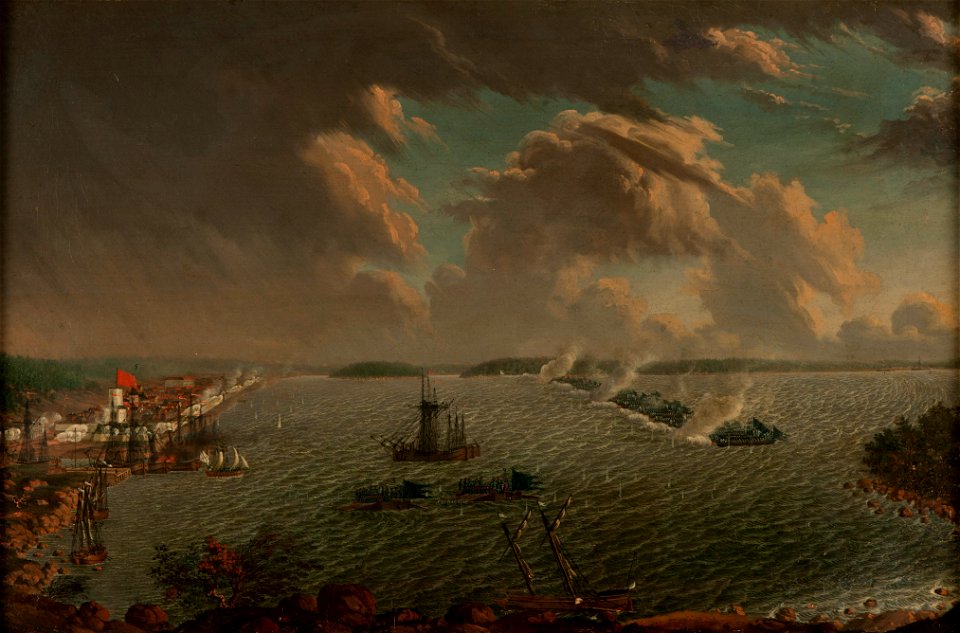 Sjöstrid-Fredrikshamn 1790 - Sjöhistoriska museet - O 03925