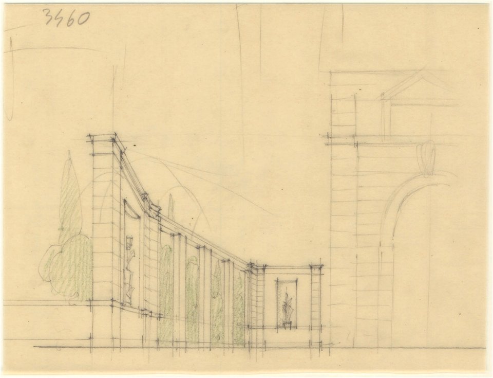 Sistemazione di Porta Romana (Bazzani) 09 - prospettiva
