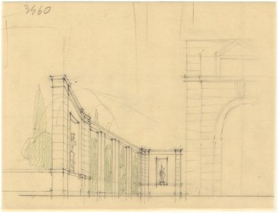 Sistemazione di Porta Romana (Bazzani) 09 - prospettiva