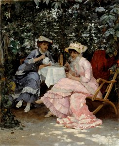Sitting under the Arbour (Hugo Birger) - Nationalmuseum - 19029