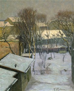 Skarbina Blick aus dem Atelierfenster
