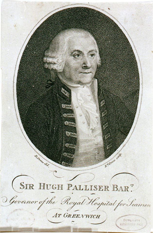 Sir Hugh Palliser Bart, Governor of the Royal Hospital for Seamen at Greenwich RMG PU4505