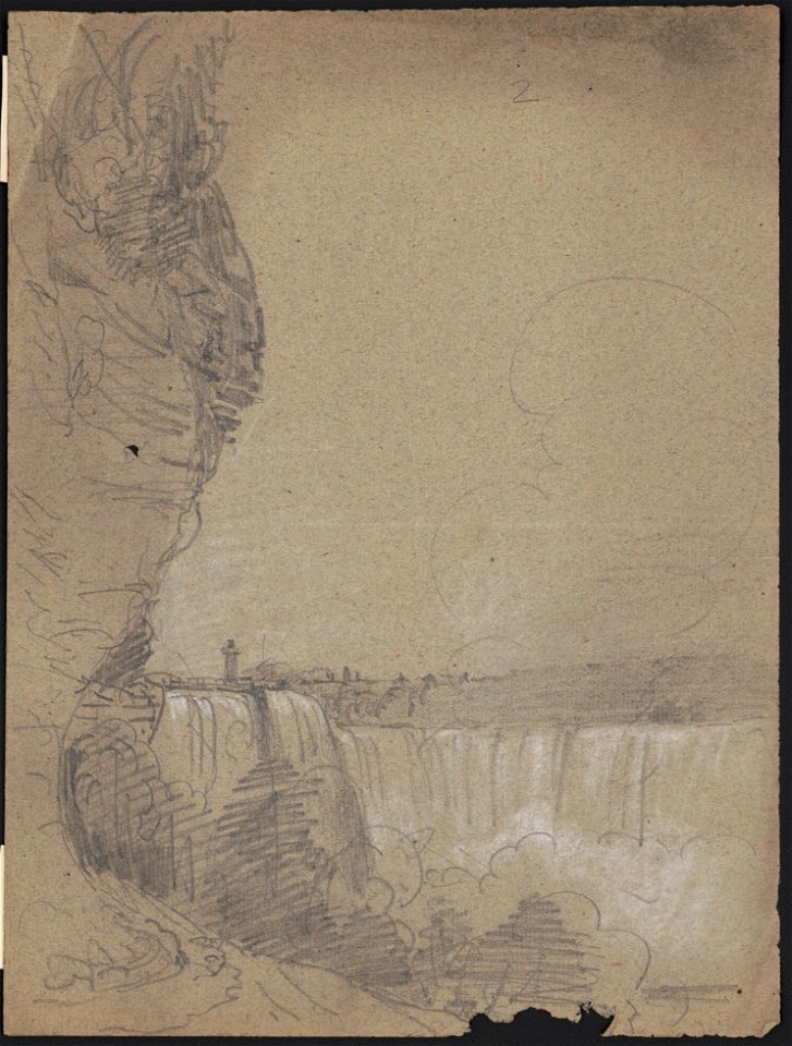 Sketch of Niagara Falls, including Terrapin Tower LCCN2016648738
