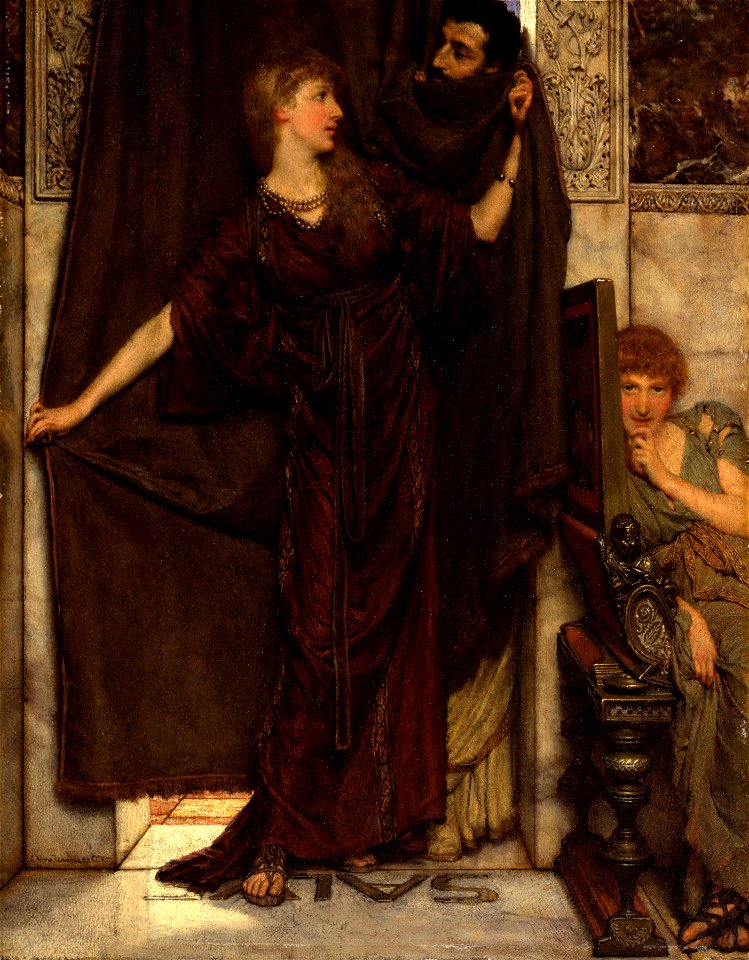 Sir Lawrence Alma-Tadema, RA, OM - My Sister Is Not In - Walters 3786
