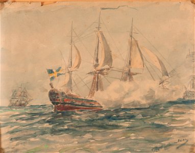 Sjöstrid-Svenskt linjeskepp 1600-tal - Sjöhistoriska museet - ID 275