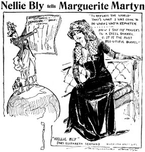 Sketch of Nelly Bly by Marguerite Martyn, 1911