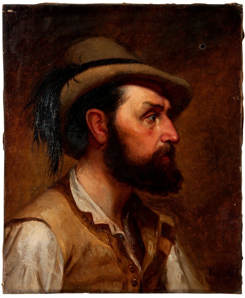 Självporträtt som jägare (Edvard Perséus) - Nationalmuseum - 154257