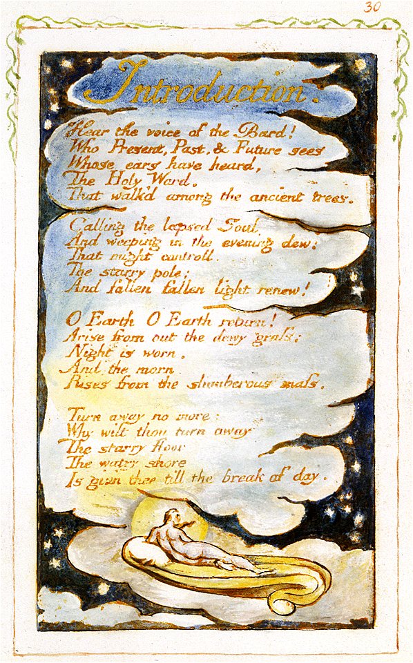 Songs of Innocence and of Experience, copy Y, 1825 (Metropolitan Museum of Art) - SE - Intro