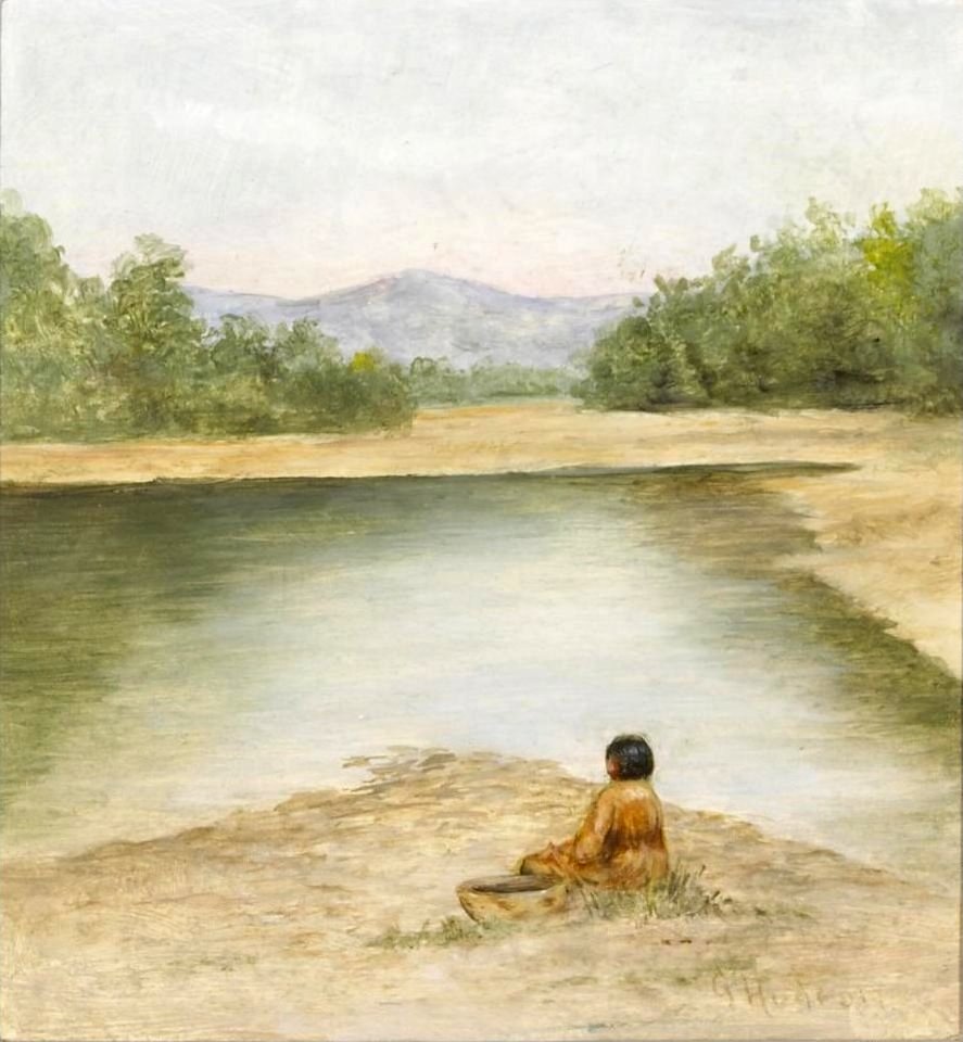 Sitting Near the River by Grace Hudson