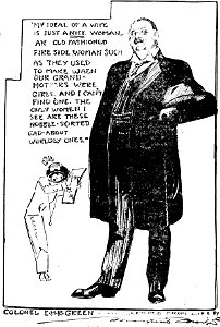 Sketch by Marguerite Martyn of Edward H.G. Green and herself, 1911