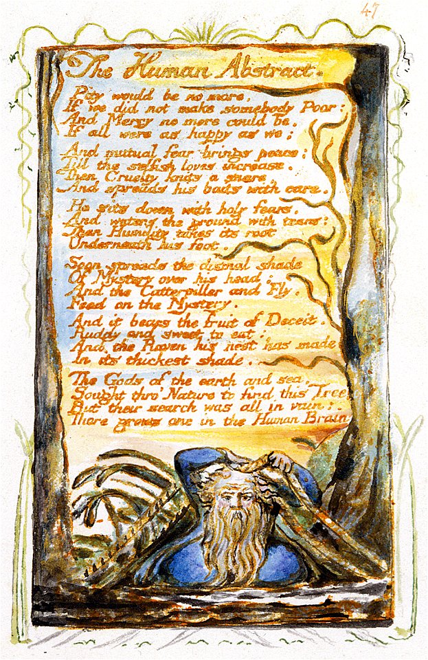 Songs of Innocence and of Experience, copy Y, 1825 (Metropolitan Museum of Art) The Human Abstract