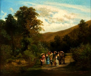 Sonntäglicher Familienausflug im Wienerwald 1876