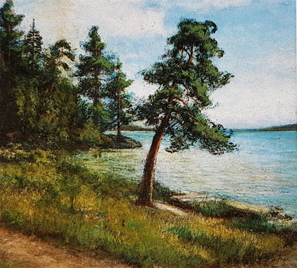 Sommarlandskap med tallar x Severin Nilson