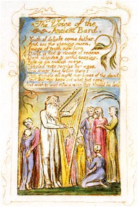 Songs of Innocence and of Experience, copy Y, 1825, object 54, The Voice of the Ancient Bard (Metropolitan Museum of Art)