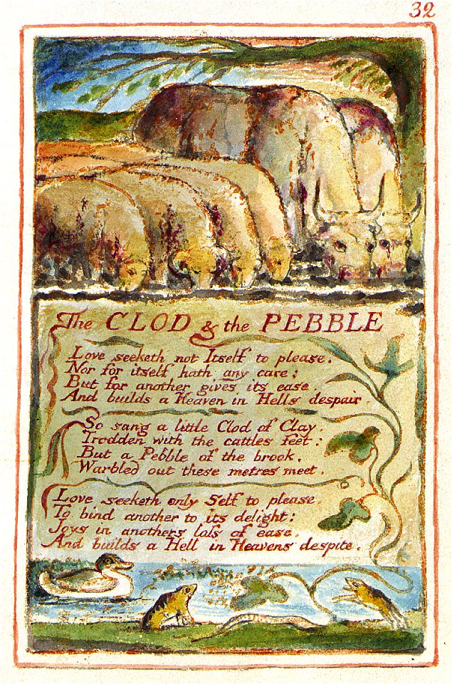 Songs of Innocence and of Experience copy Z object 32 The CLOD & the PEBBLE