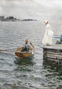 Sommarnöje (1886), akvarell av Anders Zorn