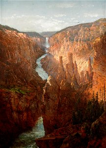 Grand Canyon, Yellowstone River, Wyoming. Free illustration for personal and commercial use.